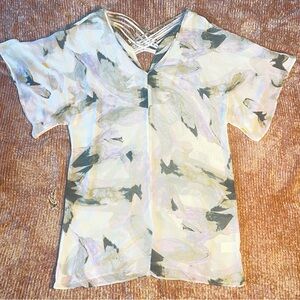 BB Dakota chiffon women’s floral top medium